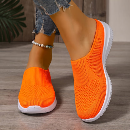 Women’s Breathable Knit Slip-On Walking Shoes