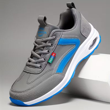 Men's Low-Top Sneakers with Rubber Sole & Traction Tread