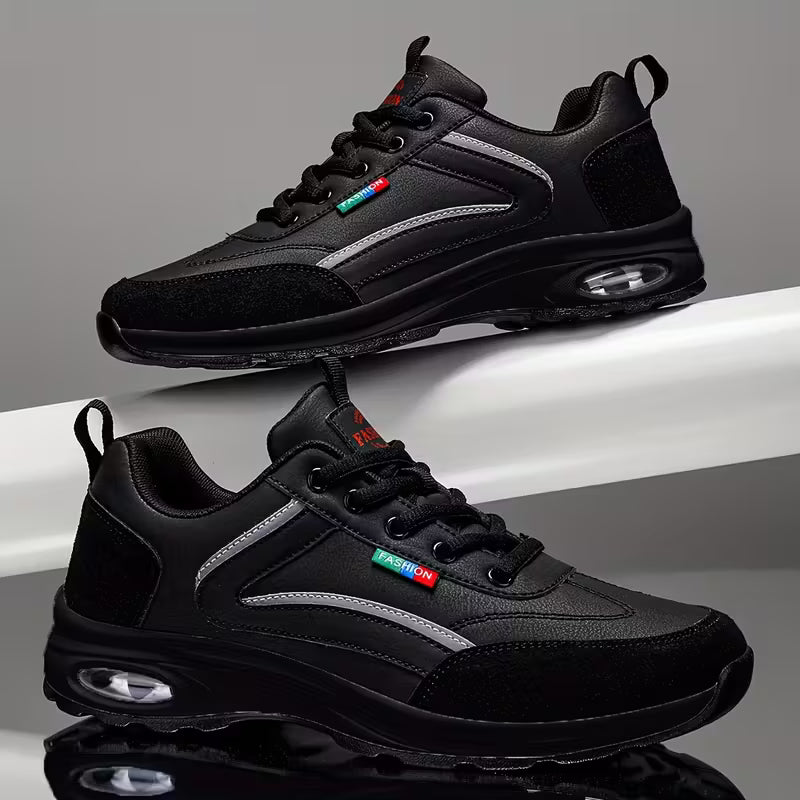 Men's Low-Top Sneakers with Rubber Sole & Traction Tread