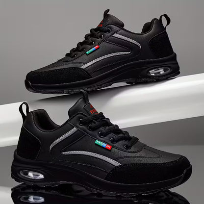 Men's Low-Top Sneakers with Rubber Sole & Traction Tread