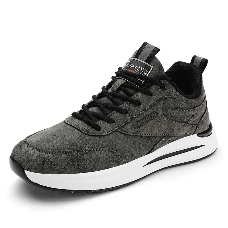 Men’s Non-Slip, Wear-Resistant Waterproof Leather Sneakers