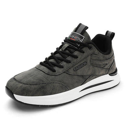 Men’s Non-Slip, Wear-Resistant Waterproof Leather Sneakers