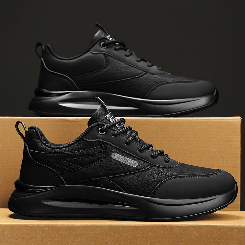 Men’s Non-Slip, Wear-Resistant Waterproof Leather Sneakers