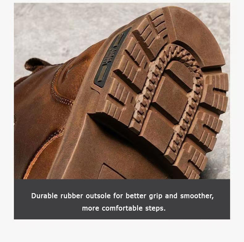 Men’s Orthopedic Leather Boots – Anti-Slip, Durable, All-Day Comfort