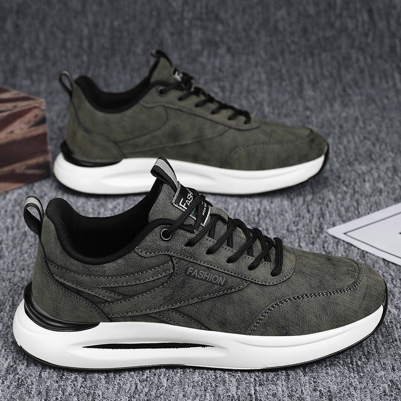 Men’s Non-Slip, Wear-Resistant Waterproof Leather Sneakers