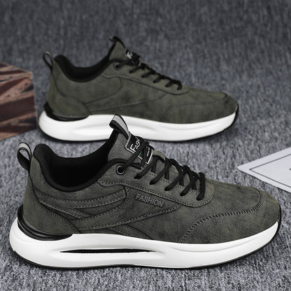 Men’s Non-Slip, Wear-Resistant Waterproof Leather Sneakers