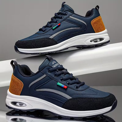 Men's Low-Top Sneakers with Rubber Sole & Traction Tread